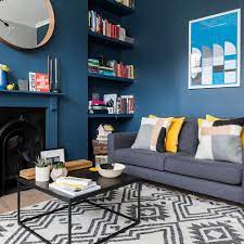 Maybe you would like to learn more about one of these? Living Room Makeover Featuring Farrow Ball Stiffkey Blue Dark Blue Living Room Blue Walls Living Room Blue Living Room Decor