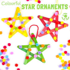 Download Colourful Pom Pom Popsicle Stick Stars Kids Craft Room PSD Mockup Templates