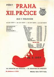 Jsou plné pohody ty dálkové pochody, bez chleba a bez vody já k cíli dorazím. Historie Pochod Praha Prcice