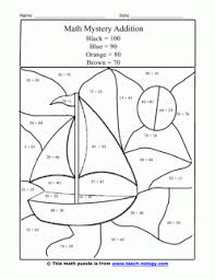 Two digit addition color by number free. Two Digit By One Digit Addition Worksheets Free Download 99worksheets