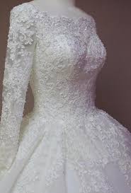 Lace long sleeves, embroidered bodice do this gowns gorgeous. 2020 Real Sample Wedding Dresses Best Selling 3d Flower Applique Lace Roycebridal Official Store