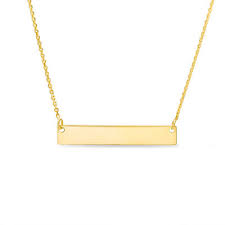 Yellow gold (1) product type. Mini Bar Necklace In 14k Gold Zales