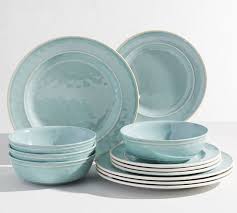 Service for three pieces trays. 12 Piece Cabana Melamine Dinnerware Set Pottery Barn