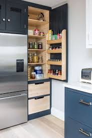 Sustainable Kitchens Light And Airy Shaker Kitchen In London An Open Single Larder With Two Pull Out Drawers Plywood Kitchen Shaker Kitchen Kitchen Remodel