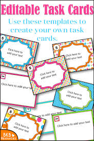 Save and share your place cards as jpgs or pngs. Editable Task Card Templates Bkb Resources