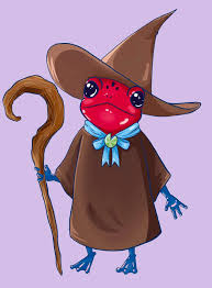 OC] [ART] Ketjap, the Red Grung Wizard : rDnD