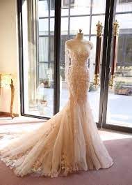 Mermaid Gown With Dramatic Hand Flowers Decorated Gown Long Sleeve Mermaid Wedding Dress Wedding Dress Train Lace Mermaid Wedding Dress