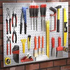 Panneau Perfore En Metal Avec 40 Crochets Panneau Perfore Panneau Porte Outils Et Panneau