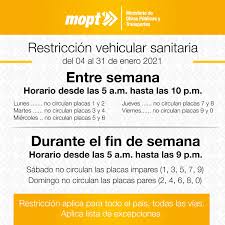 Conozca las reglas de restricción vehicular. En Atencion A Ministerio De Obras Publicas Y Transportes Facebook