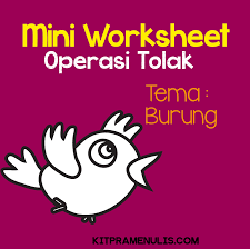 Belajar berhitung sambil mewarnai lembar kerja anak balita tk. Lembaran Kerja Operasi Tolak Untuk Pendidikan Khas Kitpramenulis