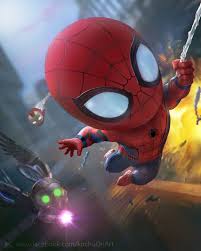 Convenient green download buttons allow you to upload images without any additional interference. Chibi Spider Man Homecoming By Kuchu Fan Art 2d Cgsociety Marvel Artwork Chibi Marvel Marvel Comics Wallpaper