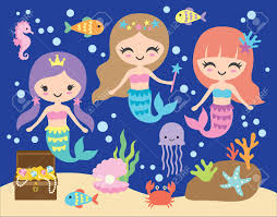 Check spelling or type a new query. Vector Illustration Of Cute Little Mermaid Under The Sea With Royalty Free Cliparts Vectors And Stock Illustration Image 124857241