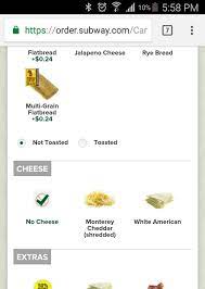 1 recipe subway italian bread; Aye Bee Ess ×'×˜×•×•×™×˜×¨ Subway Why Do You Only Have The Options Of Shredded Monterey Cheddar Or White American Cheese When Ordering On Your Website So Annoying Https T Co H4oebwapy3