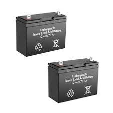 BatteryGuy Best Technologies BATA-007 replacement 12V 75Ah battery -  BatteryGuy brand equivalent (Qty of 2) - Walmart.com