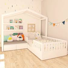 Das Biga Set Besteht Aus Einem Bett Und Einer Couch Die Durch Ein Spielhaus Ersetzt Werden Kann Die Produkte Small Kids Room Minimalist Kids Room Bedroom Diy