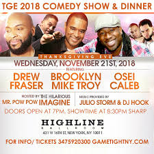 Nyc Thanksgiving Eve Comedy Show Dinner Highline Ballroom