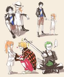 One Piece Strawhat Pirates Nami Luffy Sanji Zoro Chibi Anime Luffy