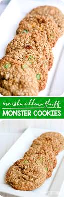 Rolled oats are incorporated into the batter to give it. Marshmallow Fluff Based Monster Cookies Recipe