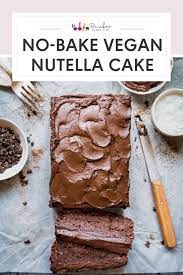 No Bake Vegan Nutella Cake Rainbow Plant Life Recipe In 2021 Vegan Nutella Nutella Cake Food Processor Recipes
