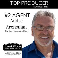 As Sanibel and Captiva continue to recover from hurricane Ian I am proud to  again be a top producer at John R Wood Christie's International Real Estate  for November 😃
