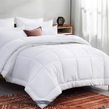 Amazon Com Bedsure Queen Comforter Duvet Insert White Quilted Bedding Comforters For Queen Bed With Corner Tabs Home Kitchen
