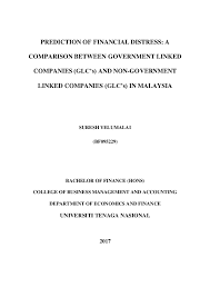 Pdf | malaysian government introduced government linked companies transformation program (glct program) in 2004. Pdf Financial Distress Suresh Yelumalai Academia Edu
