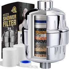 15 Stage Shower Filter With Vitamin C For Hard Water Shower Filters Removes Chlorine Fluorine Shower Filter Best Shower Filter Shower Water Filter