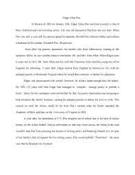 Use the data and examples from the article to support your. Edgar Allan Poe Research Paper By Angel Mills Issuu