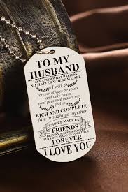 Select best birthday gifts for husband from igp. To My Husband Rich And Complete Dad Dog Tag Necklace Birthday Anniversary Gr Anniversary Wishes For Husband Birthday Gift For Hubby Birthday Gifts For Husband