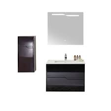 40 inch bathroom vanities : Glossy Black 40 Modern Bathroom Vanity Set Leisure Hintex Home Interior Exterior Building Materials