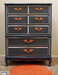 Black And Orange Dresser Before After Kelly S Dresser Amanda S Chair Orange Boys Rooms Dresser Redo Paint Dresser Drawers