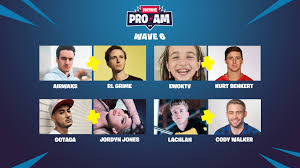 Collect legendary weapons or rarer. Fortnite On Twitter Shoutouts To Wave 6 Of The Duo Partners Teaming Up In The Summerblockparty Celebrity Pro Am Airwaks Rlgrime Ewokits Kurtbenkert Gotaga Jjjordynjones Lachlanyt Codywalkerroww Gonna Be
