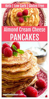 Keto Almond Cream Cheese Pancakes Sugar Free Recipes Tasty Pancakes Almonds Cream Cheese