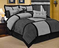 Comforter sets with curtains 436336 collection of interior design and decorating ideas on the littlefishphilly.com. 19 Pc Comforter Curtain Gray Sheet Set Black Micro Suede King Bed In A Bag Bed Comforter Sets Queen Size Comforter Sets Grey Comforter Sets