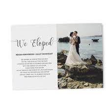 We did not find results for: Amazon Com We Eloped Elopement Wedding Announcement Cards Marriage Reception Invitation We Eloped Party Invites Custom Personalized Unique Card Stock Simple Elegant Theme Design Handmade