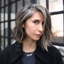 Women can do so much to keep their faces and bodies looking young—there's no need to think gray hair will necessarily make you look older, says rita hazan. Blending Dark Hair Transition To Grey Hair With Highlights Novocom Top