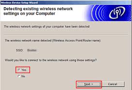 If on display appears accepted it is ready. Configure The Brother Machine For A Wireless Network With A Usb Cable Using The Wireless Setup Wizard On The Brother Installer Application Brother