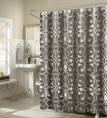 Premium Damask Shower Curtain Set With 12 Hooks Taupe White Designerlinenoutlet Contemporary Shower Curtain Sets Curtains Shower Curtain