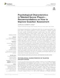 Use this online form template to evaluate softball players during their tryouts. Pdf Psychological Characteristics In Talented Soccer Players Recommendations On How To Improve Coaches Assessment