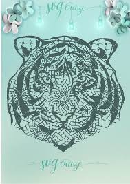 Download Tiger Mandala Zentangle Svg Files For Cricut Silhouette Dxf Etsy In 2021 Mandala Painted Rocks Mandala Mandala Design
