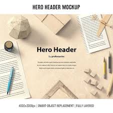 Compilation 37 Of The Best Free Mockups For Graphic Designers Architects Desk Corporate Banner Free Mockup
