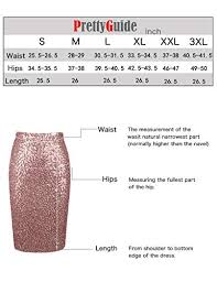 Prettyguide Womens Sequin Skirt High Waist Sparkle Pencil