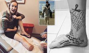 He wouldn't rent to amputees.?? Woman Wrote Break Up Letter To Her Foot After Choosing To Have It Amputated Following Years Of Pain Daily Mail Online