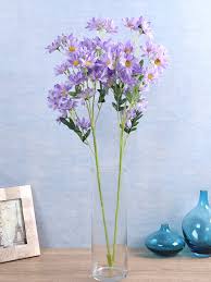 Check spelling or type a new query. Buy Artificial Daisy Flower Stems 80 Cm Tall 5 Branches Blue Set Of 2 Online In India Artificial Flowers Fourwalls