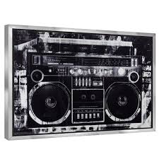 Home interior country living lee k parkinson 1989 signed framed & matted print. Discontinued Vintage Stereo Boombox Framed Canvas Wall Art Decor 26 X 38 Overstock 18843169
