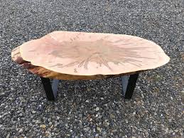 Ambrosia curley maple live edge mirror. Hand Crafted Live Edge Maple Oval Coffee Table By Martin Rustics Custommade Com