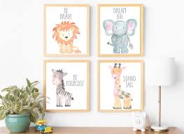 Hand crafted from start to finish by me. Boy Nursery Wall Art Boy Nursery Decor Baby Animals Gray Etsy