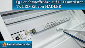 T5 Leuchtstoffrohre Auf Led Umrusten T5 Led Kit Von Hadler Youtube