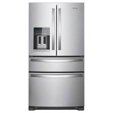 Price match guarantee · free delivery $399 & up Whirlpool 25 Cu Ft French Door Refrigerator In Fingerprint Resistant Stainless Steel Wrx735sdhz The Home Depot