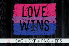 Download Love Wins Bisexual Pride Colors Lgbt Svg By Novalia Thehungryjpeg Com